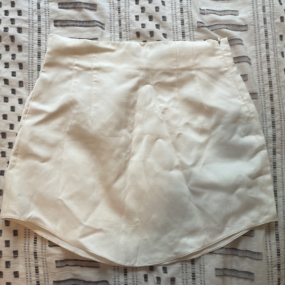 Zara white mini skirt